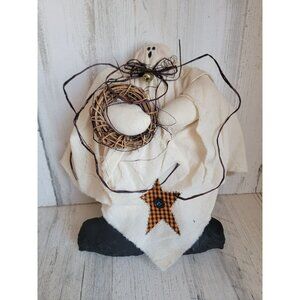 Vintage Ghost Rustic‎ bell mini wreath Halloween home decor